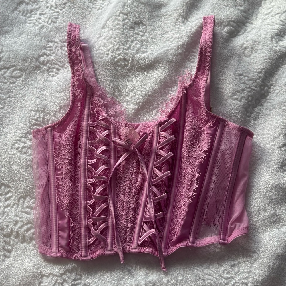 Victoria’s Secret Pink Lace Corset Top